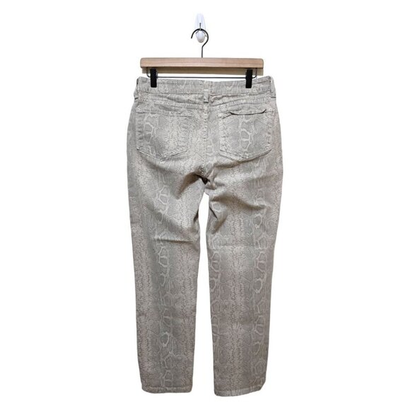 NYDJ Stone Python Lift Tuck Slimming Ankle Pants Sz 8 - Picture 4 of 11